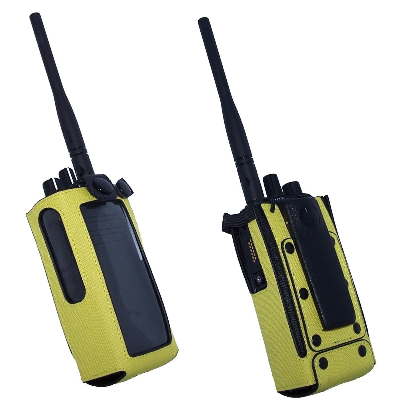 (CRS-HDNC-11HVY) Icom/Kenwood/Motorola/Tait/GME Yellow High Visibility Nylon Carry Case - Uses Radio Belt Clip