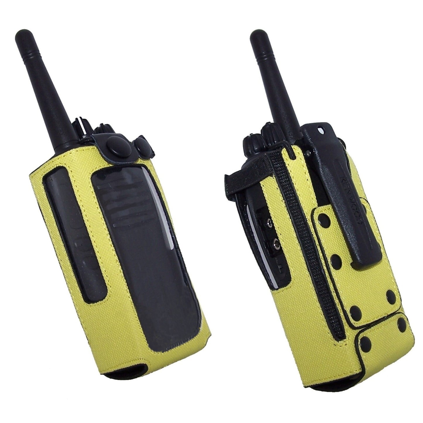 (CRS-HDNC-2HVY) Motorola/Icom/Kenwood (Yellow High Visibility Nylon Carry Case - Uses Radio Belt Clip