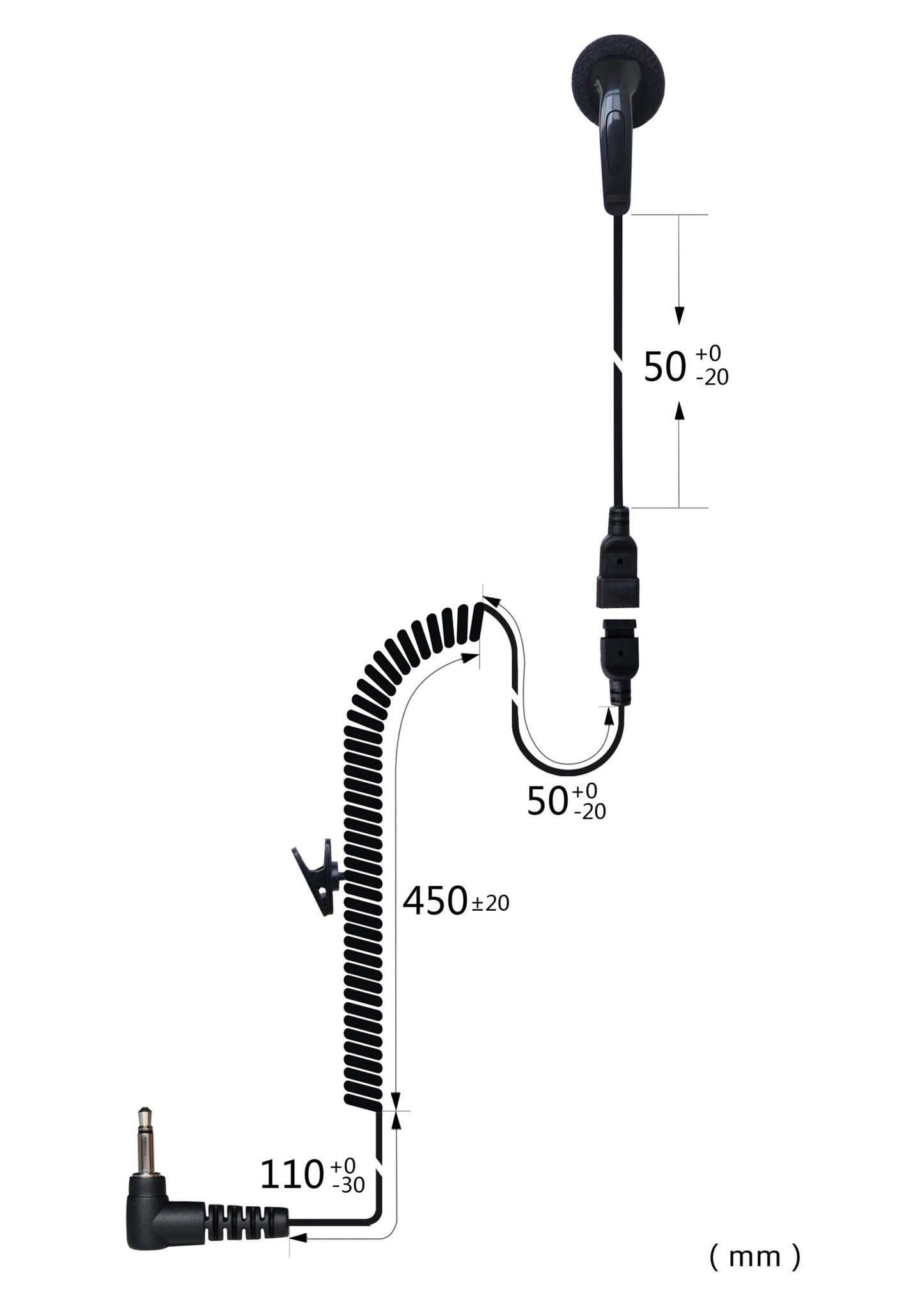 (CRS-LOEB) Listen Only Earbud Earpiece w/ Cable