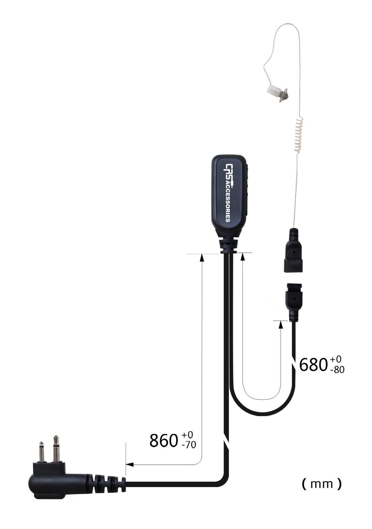 (CRS-2WEEP) 2 Wire Extreme Earpiece