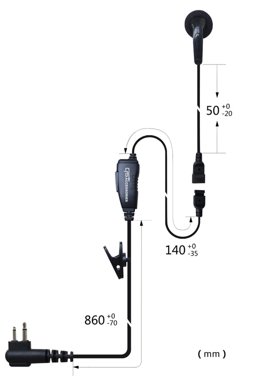 (CRS-1WEB) 1 Wire Earbud Earpiece