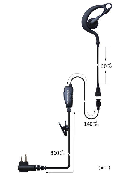 (CRS-1WEH) 1 Wire Earhook Earpiece