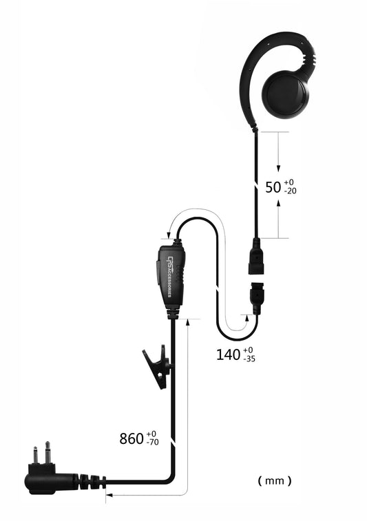 (CRS-1WGH) 1 Wire G-Hook Earpiece