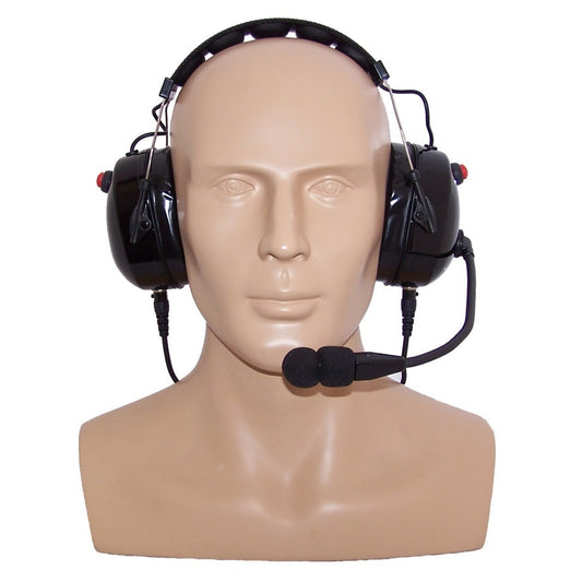 (CRS-HDHSOHDI) Dual Input Over the Head Noise Cancelling H/Duty Headset - WITHOUT CABLES
