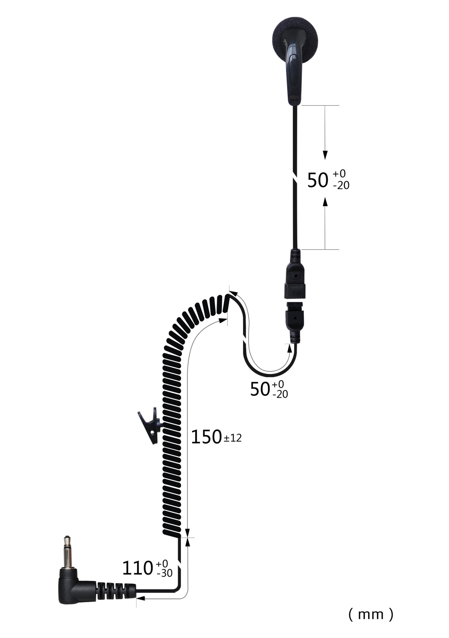 (CRS-LOEB) Listen Only Earbud Earpiece w/ Cable