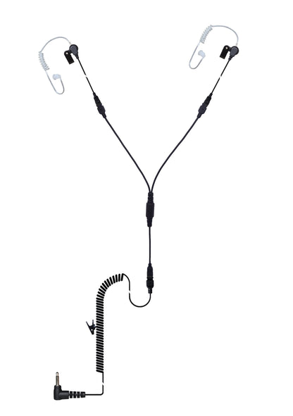 (CRS-LOLATEYS) Listen Only Y Splitter Dual Acoustic Earpiece w/ Cable