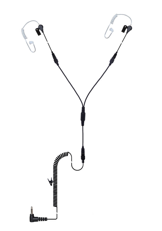 (CRS-LOLATEYS) Listen Only Y Splitter Dual Acoustic Earpiece w/ Cable