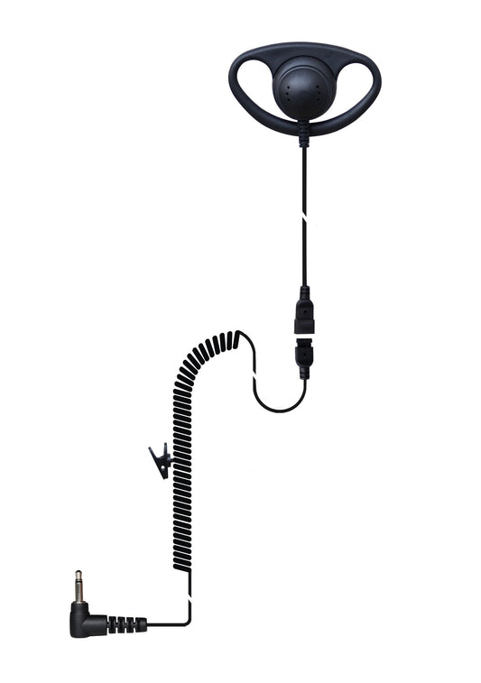 (CRS-LODH) Listen Only D-Hook Earpiece w/ Cable