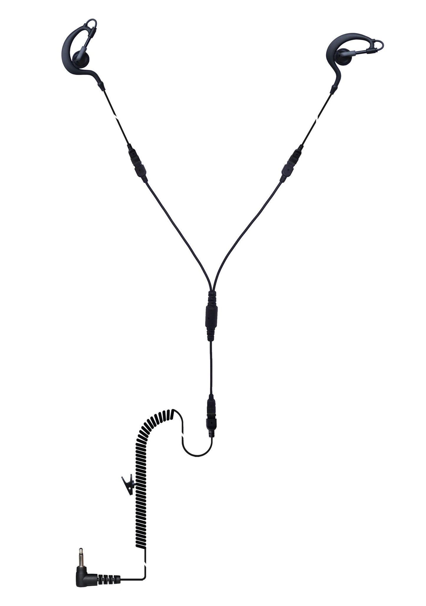 (CRS-LOEHEYS) Listen Only Y Splitter Earhook Earpiece w/ Cable