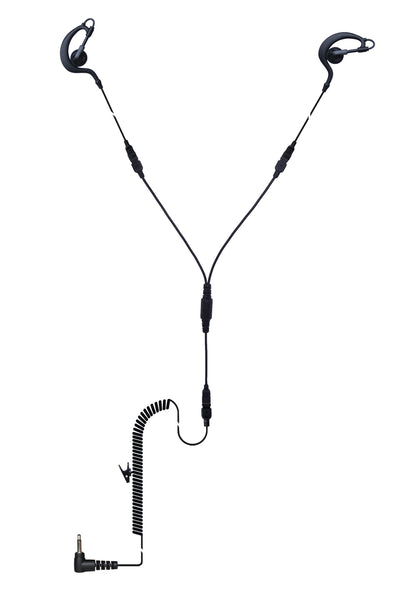 (CRS-LOEHEYS) Listen Only Y Splitter Earhook Earpiece w/ Cable