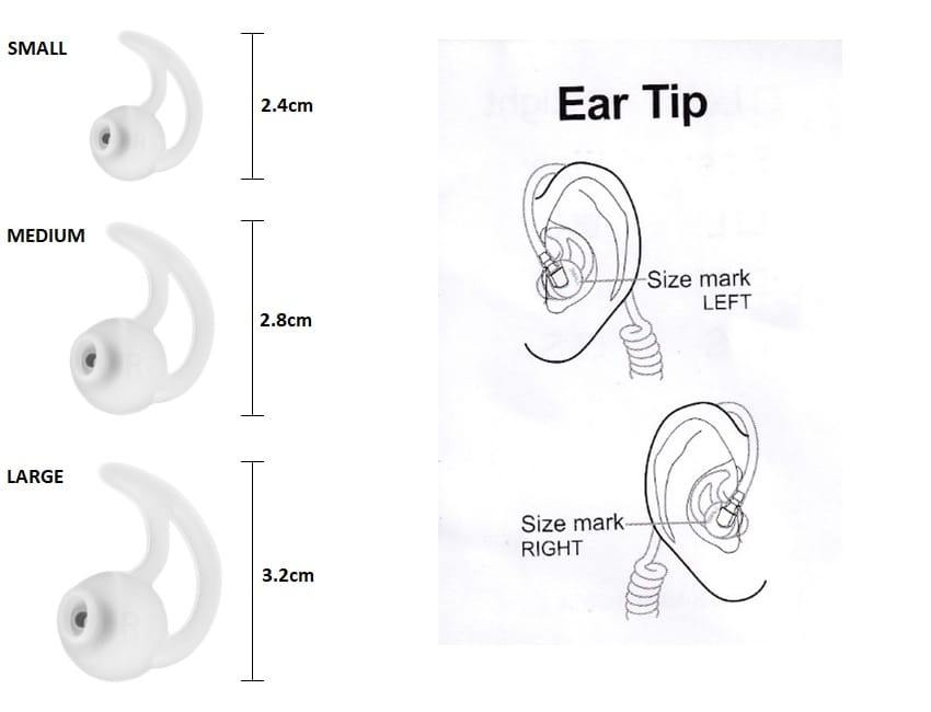 (CRS-EM2) Translucent White Acoustic Airtube Earmould