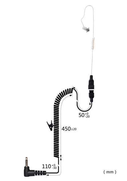 (CRS-LOEEP) Listen Only Extreme Earpiece w/ Cable
